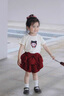 G.DUCKKIDS小黃鴨童裝哪吒衣服女童套裝夏季哪咤兒童服裝女孩短袖T恤蛋糕裙 紅色 會(huì )發(fā)光 120 尺碼5~6歲【110-120cm】cm 曬單實(shí)拍圖