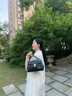 袋鼠卡拉品牌真皮女士包包2025新款單肩包高顏值斜挎包女包七夕情人節禮物 黑色（手包+卡包+禮盒） 曬單實(shí)拍圖