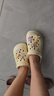 名創(chuàng)優(yōu)品（MINISO）洞洞鞋男女夏季外穿涼鞋防滑厚底踩屎感包頭涼拖鞋 卡其+海洋星星 曬單實(shí)拍圖