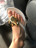 COOLCHAP嘭嘭愛心系列人字拖女海邊沙灘鞋軟底25新款外穿防滑度假夾腳拖鞋 治愈米 38 曬單實拍圖