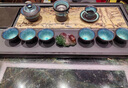 澤名家茶盤烏金石國(guó)畫石整塊天然原石高端輕奢茶海家用客廳辦公茶具茶臺(tái) 【玄青國(guó)畫】尺寸：60*30*3cm 曬單實(shí)拍圖