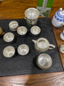 講茗堂鎏999純銀茶具整套裝百福陶瓷節(jié)日送禮品物長(zhǎng)輩領(lǐng)導(dǎo)男士高檔退休 10頭魚藻紋（茶壺）-次日達(dá) 曬單實(shí)拍圖