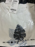 德瑪納（dme）【樹葉亮片繡花女式t恤】夏季棉氨針織圓領(lǐng)短袖t恤女 曬單實(shí)拍圖