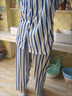 簡霏精神病衣服 睡衣套裝短袖家居服出院留念病號服裝男女 S48-短袖襯衫+長褲 3XL 165-200斤 曬單實拍圖