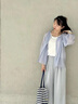CS.LION法式超仙雪紡防曬襯衫女春夏季2025年新款寬松遮肉顯瘦圓領防曬衣 藍色 L 100-115斤 曬單實拍圖
