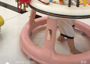 ANGI BABY嬰兒學步車多功能360°旋轉(zhuǎn)兒童助步防側(cè)翻三合一學步車嬰兒推車 糖果粉【360°旋轉(zhuǎn)坐墊+音樂】 多功能學步助步周歲生日禮物 曬單實拍圖