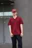 貓人抗菌莫代爾V領(lǐng)冰絲短袖T恤男士2025夏季新款涼感透氣半袖白色體恤 酒紅色 XL 【建議135-150斤】 曬單實(shí)拍圖