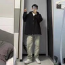 NASA BASE夾克外套男2025新款防風(fēng)防水美式連帽外套男休閑百搭寬松工裝外套 卡其色 L （建議120-135斤） 曬單實(shí)拍圖