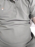 暇步士男士純棉短袖t恤中青年純色翻領(lǐng)夏季男裝 軍綠色 XL 175 曬單實拍圖