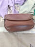 KOFTA品牌 包包女包2026新款真皮小方包女單肩斜跨包復古牛皮生日禮物 深棕色 曬單實(shí)拍圖