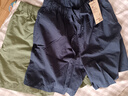 無(wú)印良品（MUJI）女式 水洗 平紋 短褲女夏 褲子 休閑短褲 多巴胺純棉全棉BEC27A3S 深藏青色 S 155/62A 曬單實(shí)拍圖