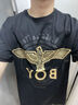 BOY LONDON【范丞丞同款】夏短袖情侶款燙金黑色休閑潮牌T恤N01910 黑色 現(xiàn)貨 XL 此款偏大，建議拍小一碼 曬單實(shí)拍圖