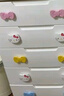 愛(ài)麗思（IRIS）兒童衣柜子kitty塑料抽屜式收納柜臥室家用儲物五斗柜嬰兒喂養臺 6層【面寬56】Kitty密閉款 曬單實(shí)拍圖
