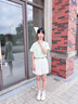 優(yōu)優(yōu)1點(diǎn)（Yoyo one）兒童速干運動(dòng)套裝女童網(wǎng)球服夏季2025新款女孩羽毛球訓練短袖裙子 6069白色+19146綠色 140 曬單實(shí)拍圖
