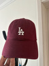 美職棒（MLB）男女復(fù)古可調(diào)節(jié)軟頂運(yùn)動(dòng)棒球帽休閑遮陽(yáng)鴨舌帽情侶CP77/CP66 酒紅LA小標(biāo)【CP77-07WIS】 均碼 曬單實(shí)拍圖