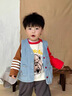 G.DUCKKIDS男童馬甲2024春秋夏新款外穿中小童坎肩洋氣背心純棉兒童牛仔馬甲 淺藍(lán)色 120 建議身高110-120 曬單實(shí)拍圖