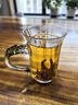樂(lè )卡利玻璃綠茶杯個(gè)人專(zhuān)用茶杯高顏值龍把透明泡茶杯高硼硅玻璃耐熱杯子 龍把玻璃綠茶杯 320ml 曬單實(shí)拍圖