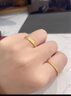 中國(guó)黃金（CHINA GOLD）碎碎冰足金戒指男女款黃金固口指環(huán)情人節(jié)生日禮物送女友愛人 碎碎冰戒指 約2g 圈號(hào)10 曬單實(shí)拍圖