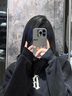 圣圖朗雜技小貓適用于蘋果16promax手機(jī)殼iphone15plus新款ins風(fēng)14男8女13mini可愛12卡通11套xr彩銀防摔 黑-雜技小貓-大孔彩銀殼 iPhone 14 Pro 曬單實拍圖