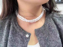 京鑒新疆和田玉羊脂白玉圓珠108顆佛珠手串鏈念珠新中式百搭女附證書 8MM白玉108顆項鏈 曬單實拍圖