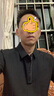 花花公子高檔冰絲短袖T恤男夏季免燙半袖T恤商務(wù)簡約休閑開叉男裝上衣 624黑色 XL 175【建議135-155斤】 曬單實拍圖