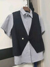 羅蒙男童演出服套裝男孩生日花童幼兒園禮服畢業(yè)服 藏青色 120 曬單實拍圖