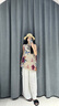 SOMUBAY法式復(fù)古草編草帽女夏季2024新款戶外大帽檐遮陽防曬平頂帽 米色 M(56-58cm) 曬單實(shí)拍圖