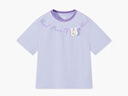 馬騎頓（MQD）女大童夏季新品學(xué)院風(fēng)撞色領(lǐng)口字母親膚舒適百搭短袖T恤 曬單實(shí)拍圖