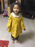 G.DUCK KIDS小黃鴨女童連衣裙春夏韓版棉質(zhì)布可愛娃娃領(lǐng)長袖百褶公主裙中大童 白領(lǐng)黃色太陽花 120 建議身高110 曬單實(shí)拍圖