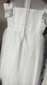 安妮優(yōu)兒（Anneyol）女童禮服裙洋氣公主婚禮花童婚紗裙兒童主持人走秀生日鋼琴演出服 白色 150 曬單實(shí)拍圖