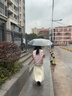 皓梵潔透明雨傘折疊傘自動(dòng)傘白色遮雨傘大號(hào)全自動(dòng)兒童超牢固收縮小雨傘 透明雨傘 （全自動(dòng)白色款） 曬單實(shí)拍圖