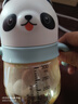 貝親（Pigeon）熊貓兒童防嗆防漏喝水喝奶吸管杯奶瓶 300mL 12月 曬單實(shí)拍圖