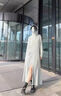 CEENIU長款防曬衣女2025新款冰絲全身防曬服沙灘皮膚衣連帽長袖遮陽騎行 淺灰色+鏡片款 UPF50+ 均碼 【建議80-130斤】 曬單實拍圖
