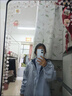 OTST雙面穿薄款拼接夾克外套春秋新款寬松百搭休閑上衣沖鋒衣兩面穿女 藏青色  雙面穿 S 75-90斤 曬單實(shí)拍圖