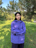 KOLON SPORT/可隆2L防水沖鋒衣 男女同款透濕防風(fēng)耐磨寬松情侶款夾克外套 LHJK5WTT27-VI 紫羅蘭色 XS 160/84A 曬單實(shí)拍圖