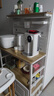 桐華廚房置物架洞洞板落地多層櫥柜收納柜操作臺微波爐碗盤(pán)調料置物架 雙門(mén)長(cháng)80寬40默認白架淺胡桃板 曬單實(shí)拍圖