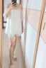 浪莎一字肩網紗睡衣女套裝帶胸墊性感家居服薄款短褲純欲公主風夏女裝 333一套 L 110-125斤 曬單實拍圖