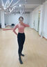 韓國時尚瑜伽服女士套裝長袖短款緊身衣運動速干普拉提訓練服健身 玫粉色 【可拆卸胸墊】 M 曬單實拍圖
