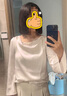 Olrain歐芮兒法式白色襯衫女春季2025新款時(shí)尚設計感浪漫雪紡衫 米杏色 S 曬單實(shí)拍圖