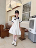 Svecymikov國際品牌女童連衣裙夏季2025新款大童學(xué)院風(fēng)polo裙公主裙兒童裝 灰白色 140 cm 曬單實拍圖