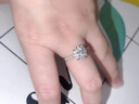 DRAGBOLL鉆戒女莫桑石戒指925銀婚戒訂婚對(duì)戒結(jié)婚一對(duì)婚送老婆七夕節(jié)禮物 女戒閉口【8-18號(hào)】 女戒主鉆50分閉口+男戒活口 曬單實(shí)拍圖