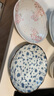 美濃燒（Mino Yaki） 美濃燒 經(jīng)典日式和風(fēng)藍(lán)繪古染陶瓷釉下彩碗盤碟10頭家用餐具套裝 5英寸飯碗+盤 10頭 10件 曬單實(shí)拍圖