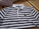 皮爾卡丹（pierre cardin）法國(guó)高端男裝純棉翻領(lǐng)Polo衫夏季男士短袖t恤黑白條紋薄款半截袖T 2235白條紋 【父親節(jié)禮物】 L 【建議110-125斤】 曬單實(shí)拍圖
