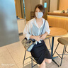 奢侈品代購大牌真皮包包女2025韓版新款小眾高級感斜挎手提小包包 藍色【專(zhuān)柜高檔禮盒】 曬單實(shí)拍圖