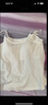 紅豆（Hodo）女士吊帶背心帶胸墊免穿文胸一體式內搭棉莫代爾修身透氣夏打底衫 白色 170XL 曬單實(shí)拍圖