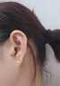 森汽999足銀耳釘女小眾設計輕奢高級合成貓眼石耳環(huán)耳飾銀飾時尚飾品 E3116 999足銀耳釘 曬單實拍圖