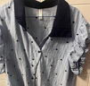 謎秀波點刺繡襯衫女2025夏季新款顯瘦上衣設計感獨特別致短袖襯衣女 藍色  襯衫 M 曬單實拍圖