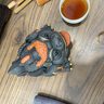 璽翰雅（ROYHOYE）宜興紫砂三足金蟾蜍純手工鴻運當頭茶道擺件可養(yǎng)描金金蟾茶寵收藏 大款 曬單實拍圖