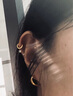 卡鉑亞 黃金耳環(huán)女 999足金光面蛇肚耳飾耳圈送女友送媽媽禮物 2.62克 曬單實(shí)拍圖