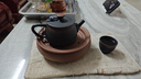 新寨窯紫陶懸停鳳鳴漢瓦茶壺云南建水全手工單壺紫砂壺泡茶家用功夫茶具 紫陶懸停刀刻茶壺一壺兩杯【禮盒 240ml 曬單實(shí)拍圖